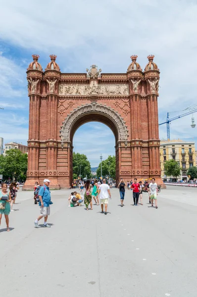 Barcelona España Junio 2018 Personas Arc Triomf Arco Triunfo — Foto de Stock