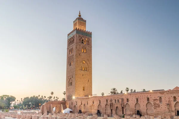 摩洛哥马拉喀什 Koutoubia 清真寺晨景 — 图库照片