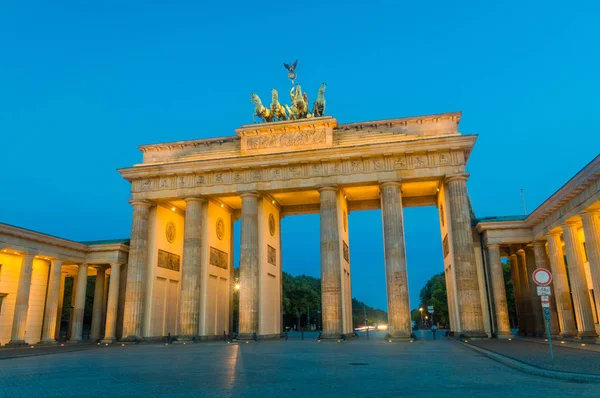 Бранденбургские Ворота Берлине Утром Паризер Плац Германия — стоковое фото