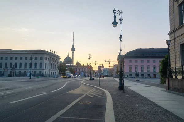 Berlín Alemania Agosto 2018 Vista Una Las Calles Principales Berlín — Foto de Stock