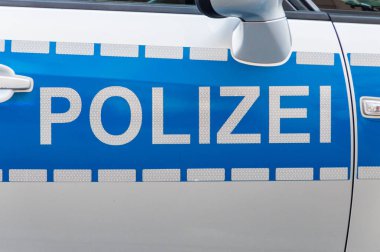 Alman Polizei araba etiket rozet devriye arabası.