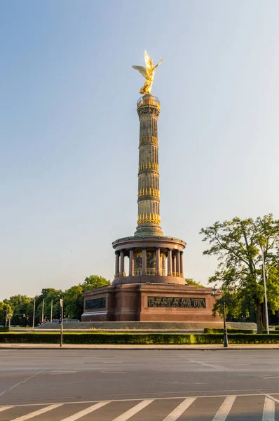 Berlín Siegessaule Columna Victoria Atardecer Alemania — Foto de Stock