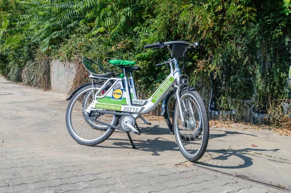 Berlin Deutschland August 2018 Lidl Fahrräder Zum Mieten Berlin — Stockfoto