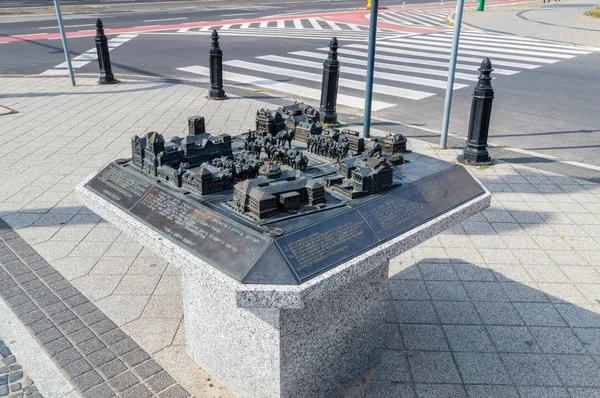 Model scale in city center of Poznan. — Stock Photo, Image