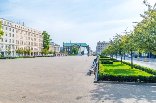 Poznaň Polsko Srpna 2018 Freedom Square Plac Wolnosci Fontánou Svobody — Stock fotografie