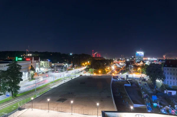 夜グダニスクのグダニスク ポーランド 2018 シティ センター — ストック写真
