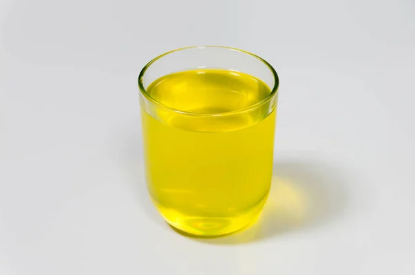Diesel Oil Glass White Background — Stock Photo, Image