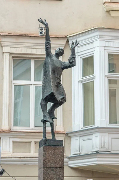 Vilnius Lituanie Septembre 2018 Statue Briquet Dans Vieille Ville Vilnius — Photo