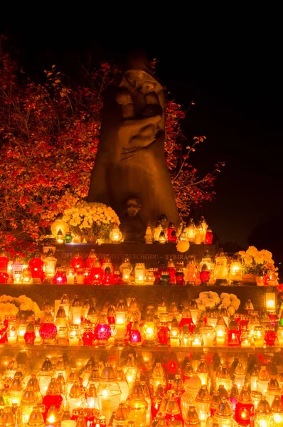 Gdansk Polonia Noviembre 2018 Víctimas Del Monumento Gólgota Oriental Con — Foto de Stock