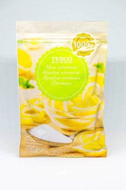Pruszcz Gdanski, Polonya - 14 Aralık 2018: Tesco sitrik torba