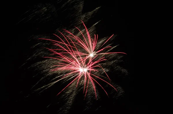 Fuegos Artificiales Iluminan Cielo Con Pantalla —  Fotos de Stock