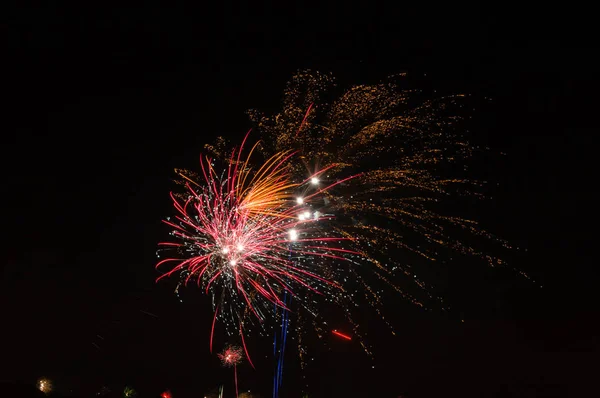 Vermelho Fogos Artifício — Fotografia de Stock