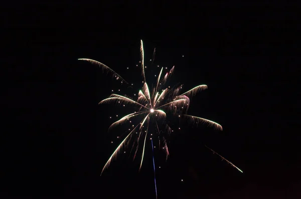 Año Nuevo Hermoso Fondo Fuegos Artificiales —  Fotos de Stock