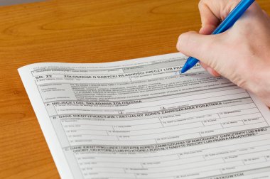 Dolum Lehçe vergi formu Sd-Z2. Özellik veya mülkiyet hakları Başlarken dosyasıyla bildirim formu.