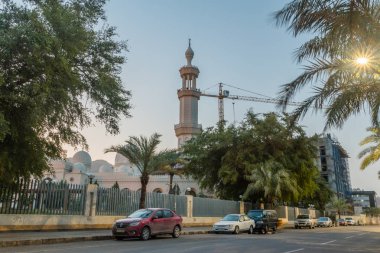 Aqaba, Ürdün - 8 Şubat 2019: Minare Şerif Hüseyin bin 