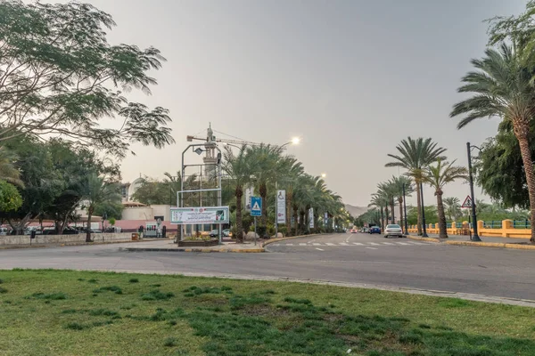 Aqaba Jordânia Fevereiro 2019 Vista Rua Cidade Aqaba Início Manhã — Fotografia de Stock