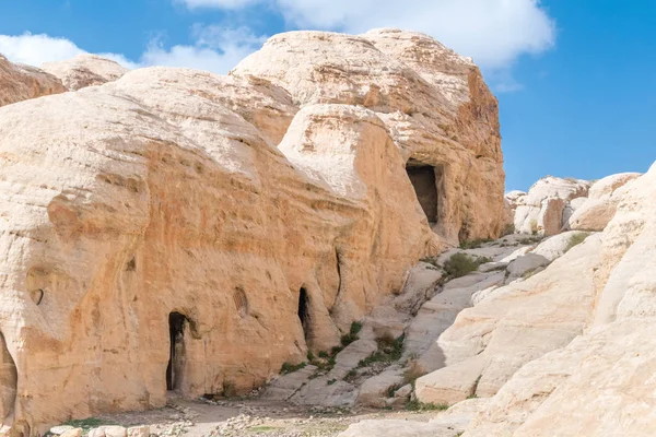 Antiguas Ruinas Antiguas Ciudad Petra Jordania Petra Una Las Nuevas — Foto de Stock