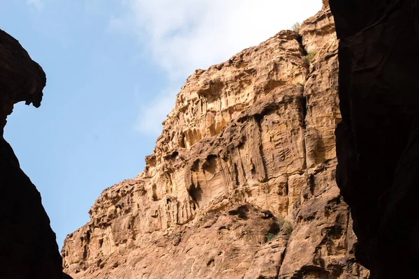 Visa Hill i al-Siq i Petra, Jordanien. Petra är en av nya — Stockfoto