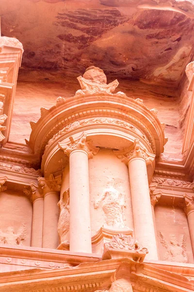 Urna Tesoro Khazneh Petra Jordon Petra Patrimonio Humanidad Por Unesco — Foto de Stock