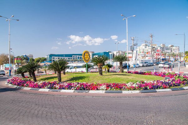 Rotary international roundabout in Eilat town.