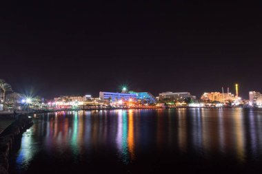 Gece görünümü oteller İsrail tatil tatil Eilat, İsrail.