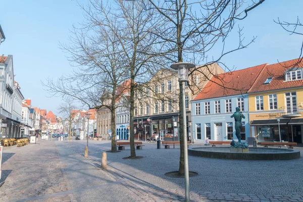 Sonderborg Danimarka Şubat 2019 Şehir Merkezi Sonderborg Meydanda — Stok fotoğraf