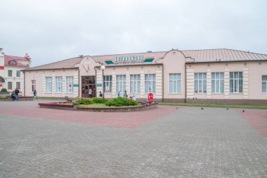 Grodno, Beyaz Rusya - 17 Mayıs 2019: Grodno Otogarı.