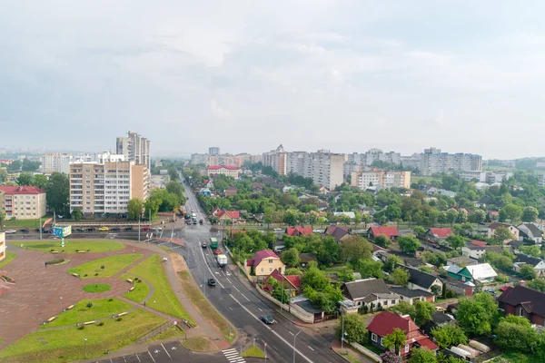 Panoramic view of Grodno during cloudy day. — Stock Photo, Image