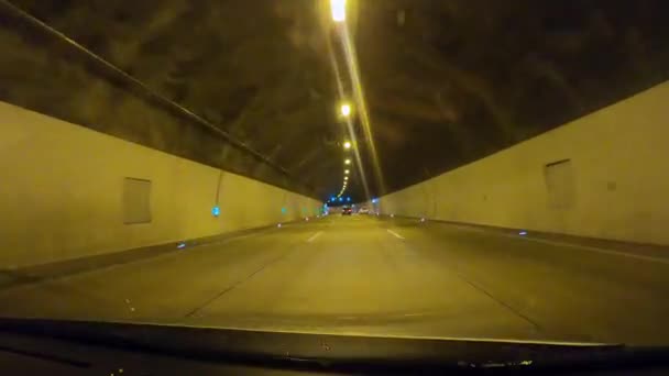 Conducción Coches Túnel — Vídeo de stock