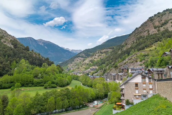 Panoramic view of mountains in Ordino, Andorra. — Stock Photo, Image