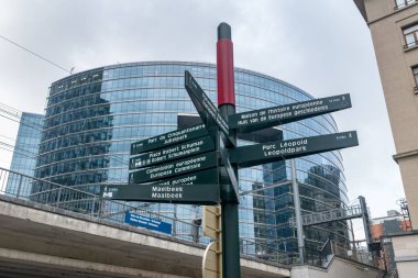 Sokak Yön İşaretleri, Brüksel'deki yerlere yön göster.