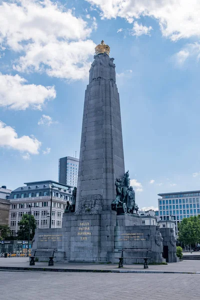 Kilátás a gyalogság Memorial, emlékére belga gyalogos katonák. — Stock Fotó