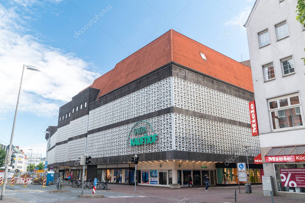 Hanover, Germany - June 8, 2019: Galeria Kaufhof in Hanover.