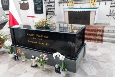 Maciej Plazynski 'nin St. Mary Kilisesi' ndeki mezarı, Gdansk.