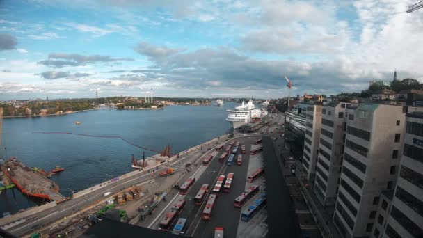 Stockholm September 2019 Panoramautsikt Över Stockholm — Stockvideo