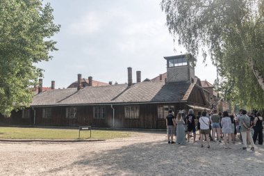 Nazi Alman Toplama Kampı 'nın Muhafız Odası Ölüm Kampı Auschwitz I.