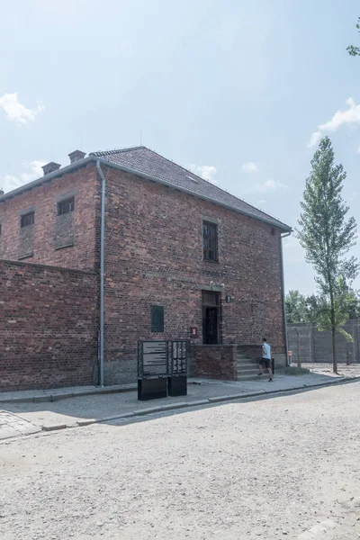 El Bloque 11 fue utilizado para ejecuciones y torturas. Bloque en el campo de concentración de Auschwitz (Konzentrationslager Auschwitz ). — Foto de Stock
