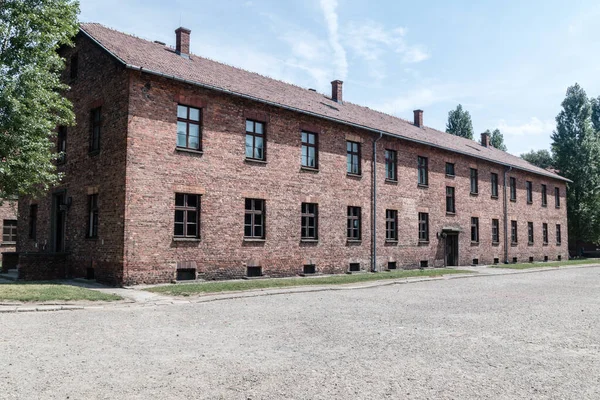 Blocco 16 nel campo di concentramento di Auschwitz (Konzentrationslager Auschwitz ). — Foto Stock