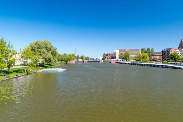 Polonya Nın Elblag Şehrindeki Elblag Nehri — Stok fotoğraf