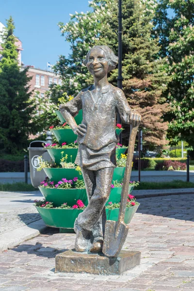 Elblag Polen Maj 2020 Monumentet Piekarczyk Little Baker Gamla Stan — Stockfoto