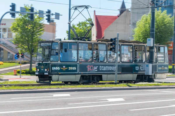 Elblag Poland May 2020 Tram Elblag City — Stock Photo, Image