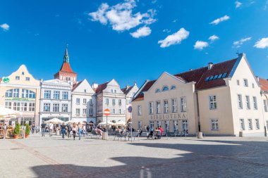 Olsztyn, Polonya - 31 Mayıs 2020: Eski Olsztyn Meydanı.