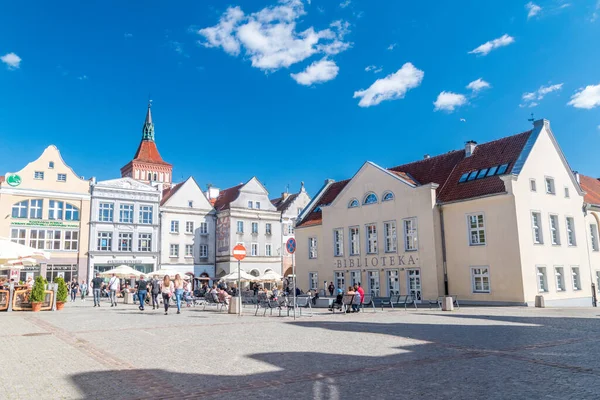 Olsztyn, Polonya - 31 Mayıs 2020: Eski Olsztyn Meydanı.