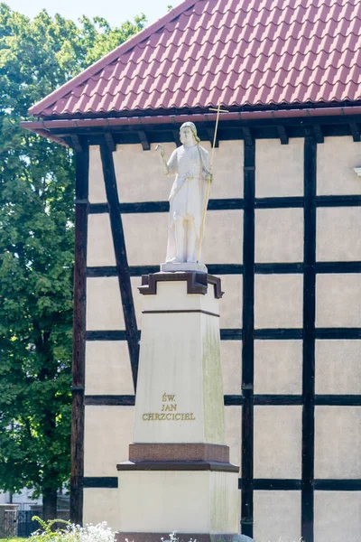 Pisz Polônia Junho 2020 Estátua São João Batista — Fotografia de Stock