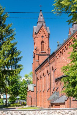 Ostrow Mazowiecka, Polonya - 2 Haziran 2020: Kutsal Bakire Meryem 'in Varsayımı Roma Katolik Kilisesi.