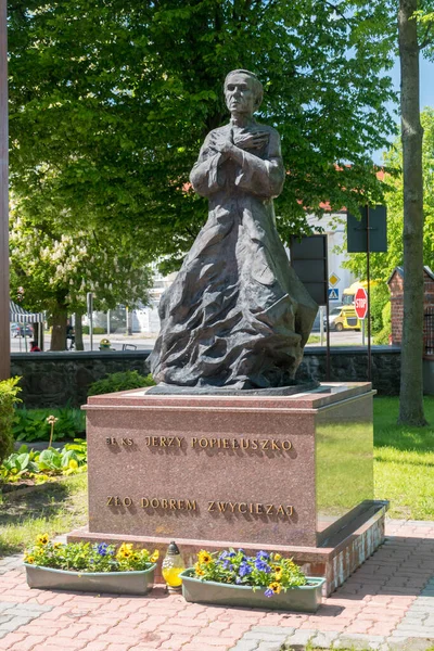 Ostrow Mazowiecka Poland June 2020 Sculpture Blessed Jerzy Popieluszko — Stock Photo, Image