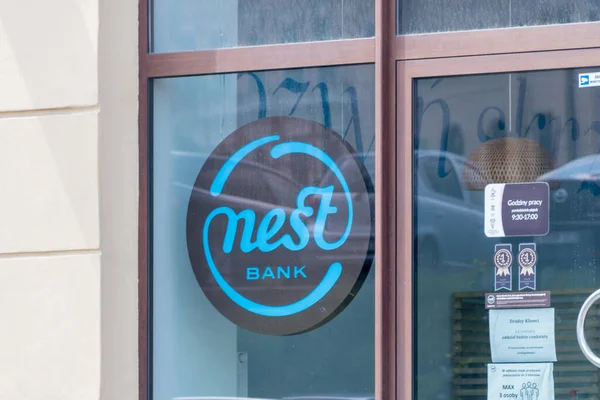 Lublin Poland June 2020 Logo Sign Nest Bank Owner Private — 스톡 사진