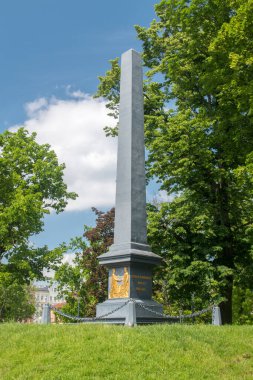 Lublin, Polonya - 11 Haziran 2020: Lublin Birliği Anıtı Obelisk.