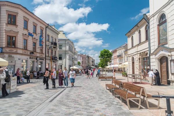 Lublin Polsko Června 2020 Pěší Ulice Krakowskie Przedmiescie — Stock fotografie