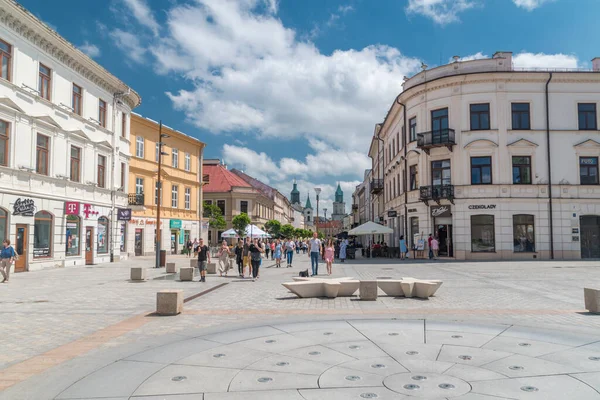 Lublin Polsko Června 2020 Pěší Ulice Krakowskie Przedmiescie Slunečného Dne — Stock fotografie